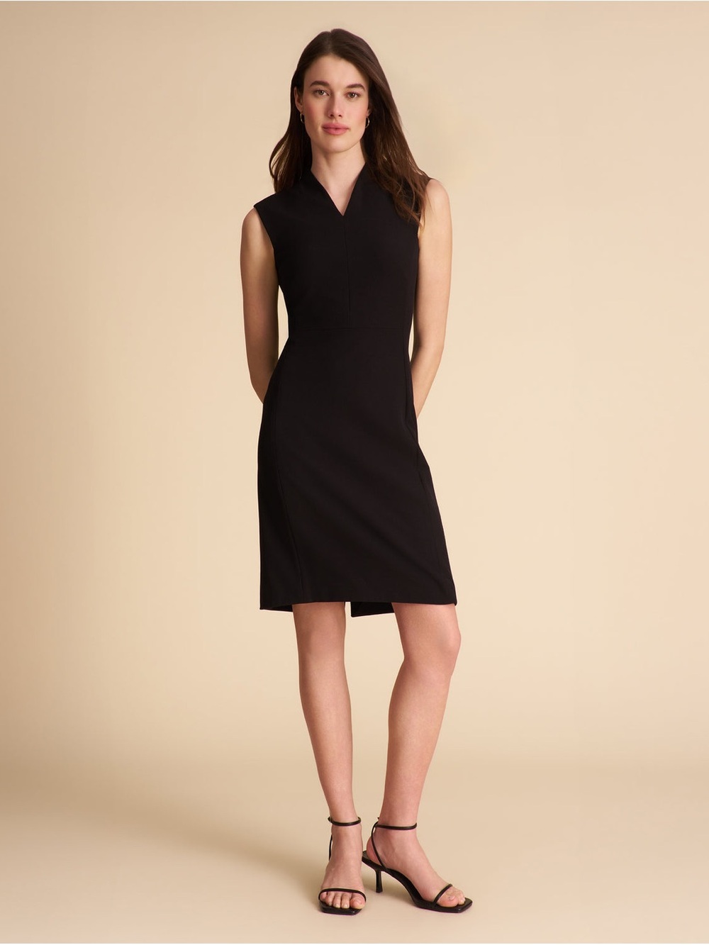 MM LaFleur Aditi Black Sleeveless Midi Dress Size 2